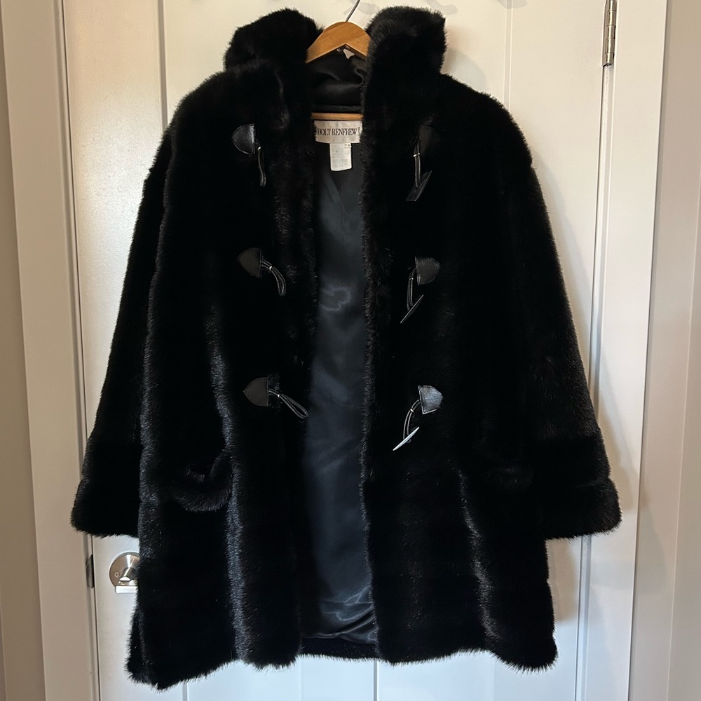 Vintage Holt Renfrew Faux Fur Jacket